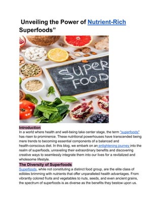 Cooking With International Superfoods